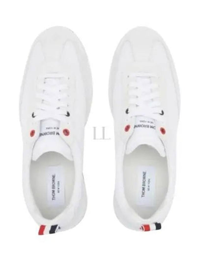 Fine Kid Suede Tech Runner White - THOM BROWNE - BALAAN 2