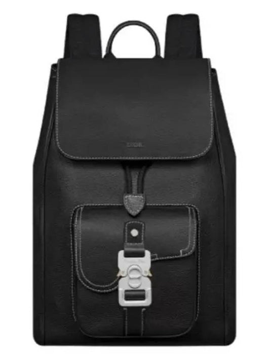 Saddle Grained Calfskin Backpack Black - DIOR - BALAAN 2