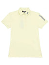 Women's Golf Tour Tech Polo Shirt Wax Yellow - J.LINDEBERG - BALAAN 3