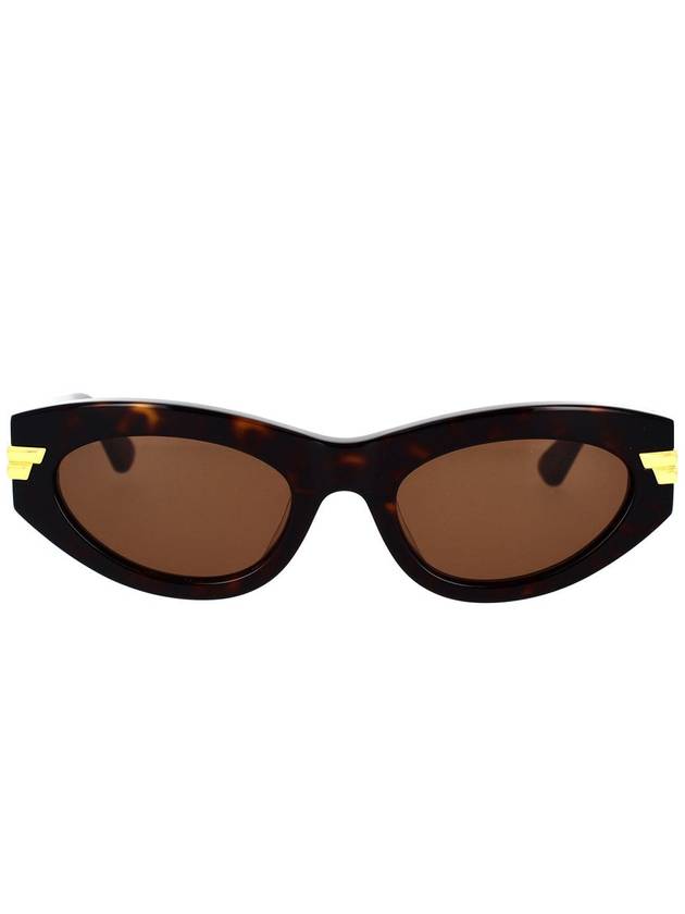 Eyewear Frame Oval Sunglasses Brown - BOTTEGA VENETA - BALAAN 2