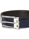 Gancini Reversible Adjustable Leather Belt Midnight Blue Testa Di Moro - SALVATORE FERRAGAMO - BALAAN 7