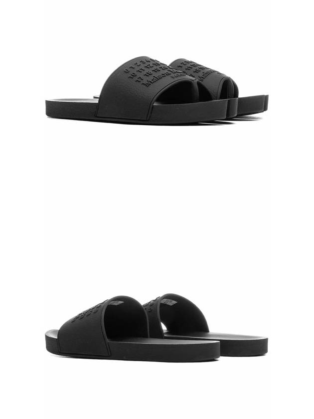 Embossed Logo Tabi Slippers Black - MAISON MARGIELA - BALAAN 6