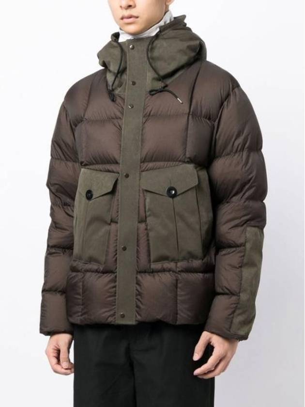 Tempest Combo Down Jacket Brown - TEN C - BALAAN 3