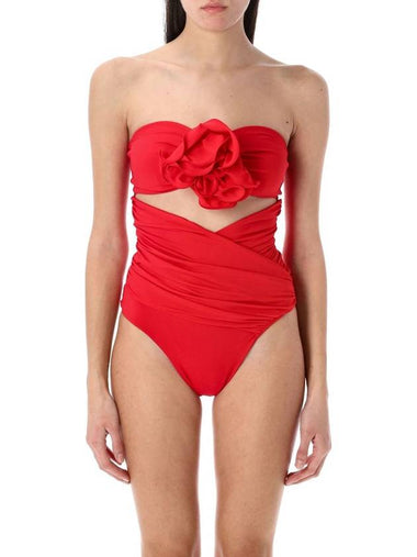 Magda Butrym Swimsuit Bustier Rose Side - MAGDA BUTRYM - BALAAN 1