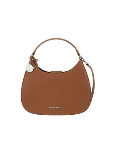 Women s Micro Grainy Leather Hobo Bag Brown 270190 - EMPORIO ARMANI - BALAAN 1