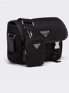 Triangle Logo Re-Nylon Saffiano Leather Cross Bag Black - PRADA - BALAAN 3