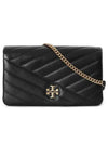 Kira Chevron Chain Cross Bag Black - TORY BURCH - BALAAN 3