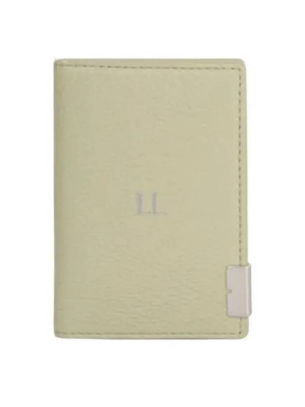 B Cut Leather Card Wallet Green - BURBERRY - BALAAN 2