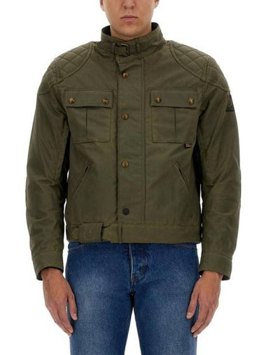 Brooklands Motorcycle Jacket Oligr Green - BELSTAFF - BALAAN 1