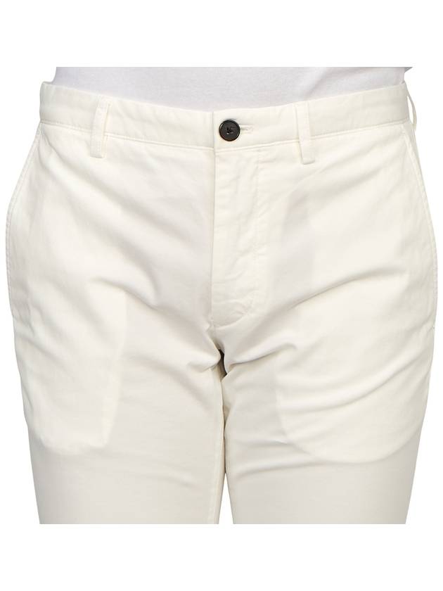 Men's Cotton Blend Straight Pants White - THEORY - BALAAN 7