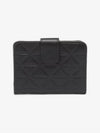 Triangle Logo Leather Half Wallet Black - PRADA - BALAAN 4