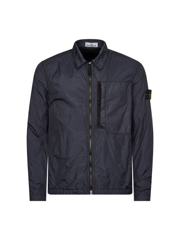 Garment Dyed Crinkle Reps Recycled Nylon Jacket Navy - STONE ISLAND - BALAAN 2