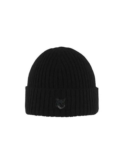 Wool Fox Head Beanie Black - MAISON KITSUNE - BALAAN 2