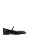 T Logo Mary Jane Flat Black - TOD'S - BALAAN 2