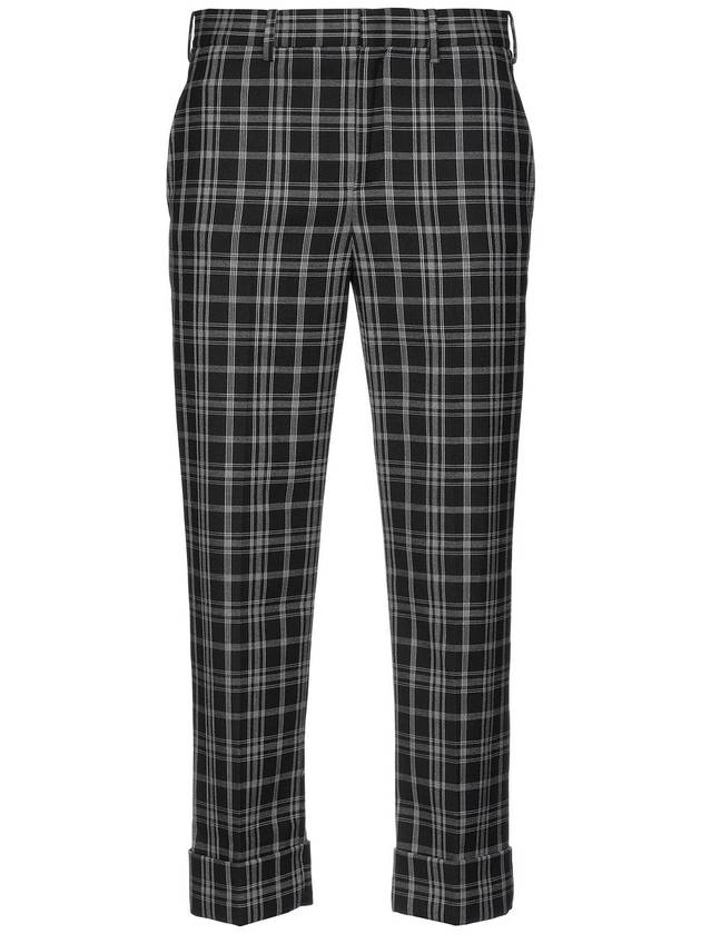 turn up black check pants - NEIL BARRETT - BALAAN 1