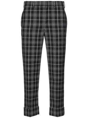 turn up black check pants - NEIL BARRETT - BALAAN 1