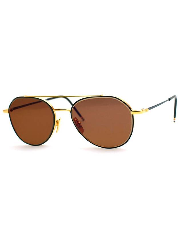 Sunglasses TB105CTNVYGLD55 Matte Navy Gold - THOM BROWNE - BALAAN 1