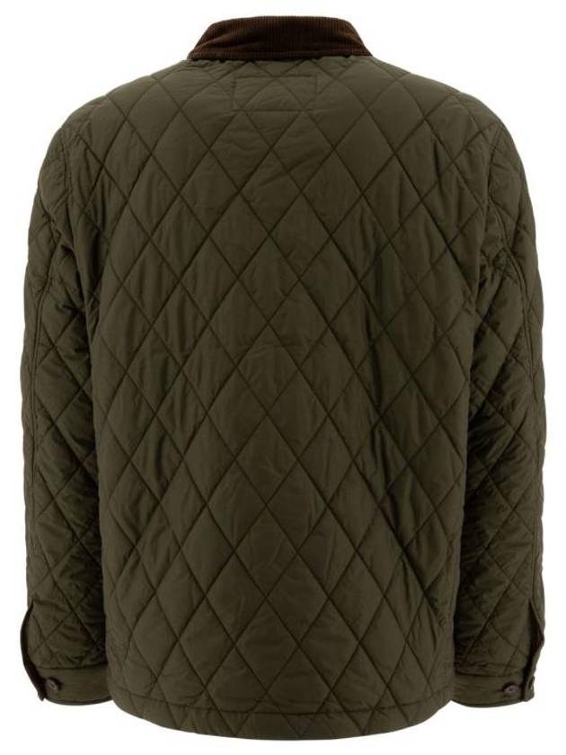 Diamond Quilted Jacket Khaki - POLO RALPH LAUREN - BALAAN 3