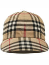 Check Cotton Ball Cap Beige - BURBERRY - BALAAN 3