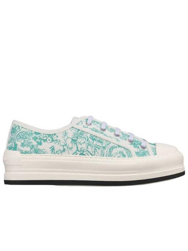 Walk NDior Toile De Jouy Sauvage Motif Platform Low Top Sneakers Aquamarina - DIOR - BALAAN 1