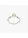 Treated Freshwater Cultured Pearl Open Pave Pearl Ring Silver - PANDORA - BALAAN 4