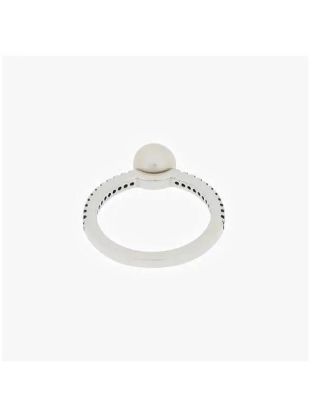 Treated Freshwater Cultured Pearl Open Pave Pearl Ring Silver - PANDORA - BALAAN 4