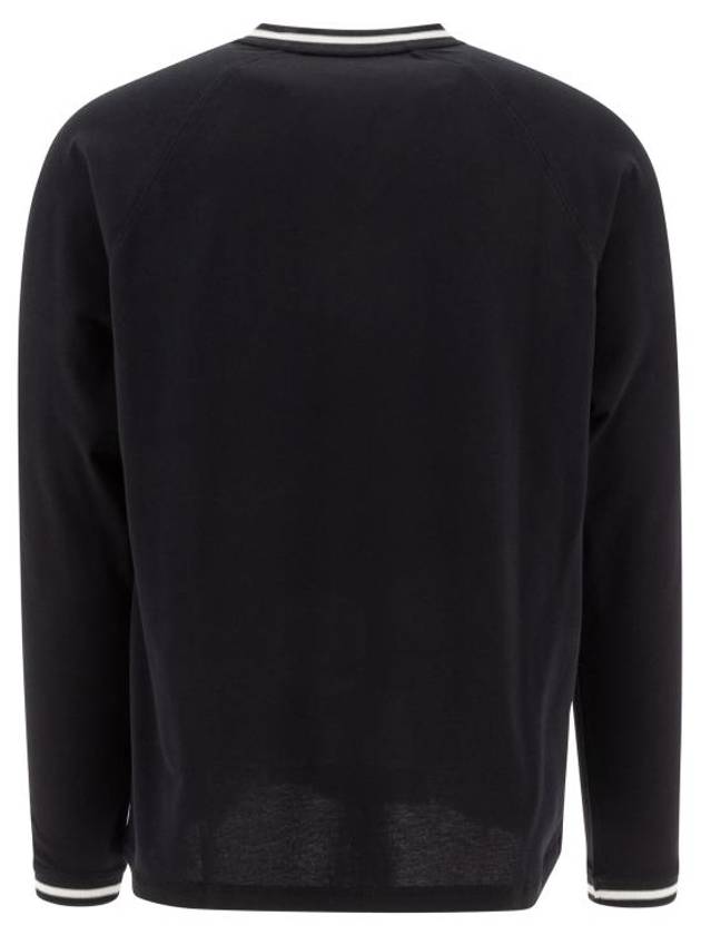 Flax Fox Long Sleeve T-Shirt Black - MAISON KITSUNE - BALAAN 3