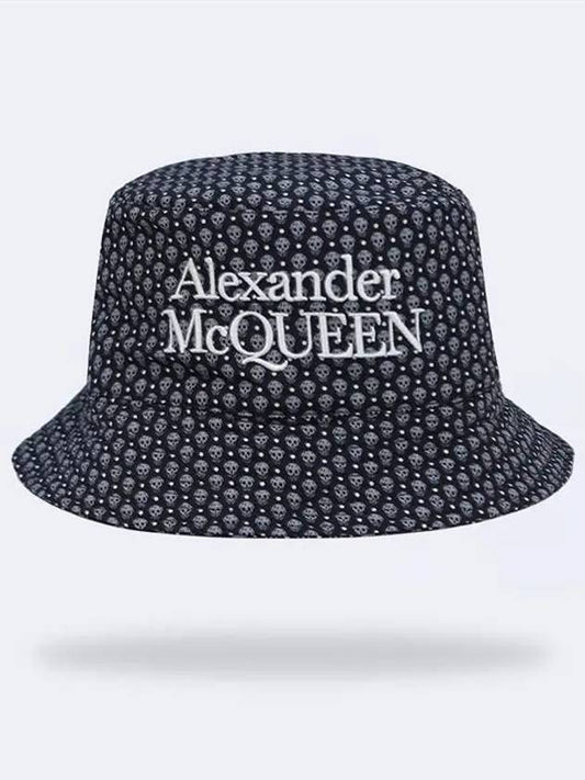 skull dot embroid logo bucket hat black - ALEXANDER MCQUEEN - BALAAN.