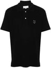 Bold Fox Head Patch Comfort Polo Shirt Black - MAISON KITSUNE - BALAAN 1