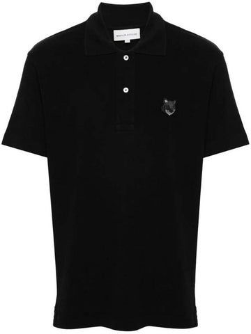 Bold Fox Head Patch Comfort Polo Shirt Black - MAISON KITSUNE - BALAAN 1