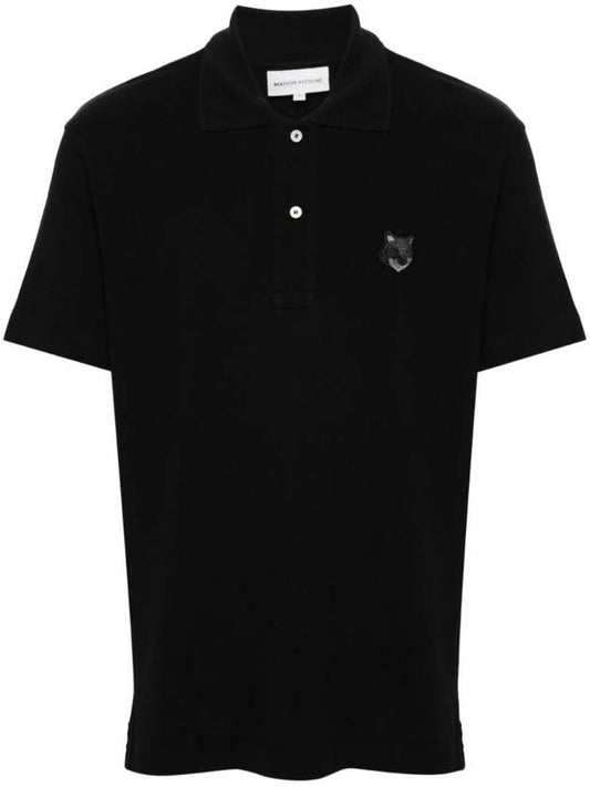 Bold Fox Head Patch Comfort Polo Shirt Black - MAISON KITSUNE - BALAAN 1