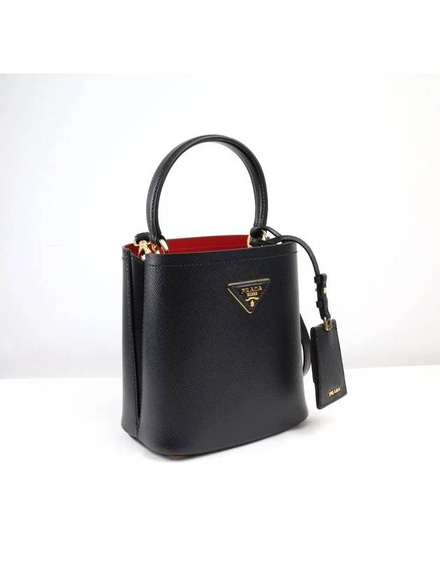 Women s Shoulder Bag Dubl Saffiano Bucket Black 1BA217 2ERX F0LJ4 - PRADA - BALAAN 3