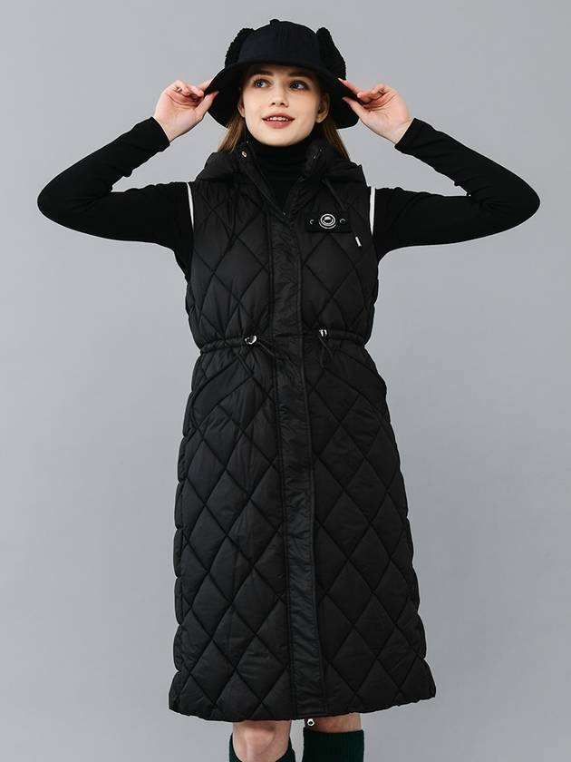 String padded long vest BLACK - MONBIRDIE GOLF - BALAAN 1