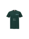 Stitch Logo Short Sleeve T-Shirt Green - MARNI - BALAAN 2