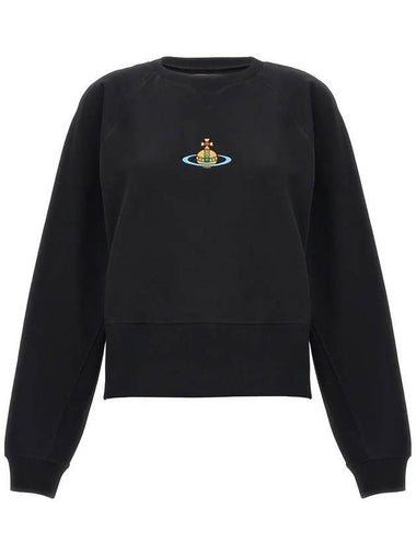 ORB Embroidered Logo Sweatshirt Black - VIVIENNE WESTWOOD - BALAAN 1