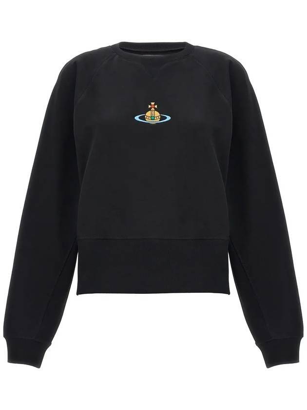 RB Embroidered Logo Sweatshirt Black - VIVIENNE WESTWOOD - BALAAN 1