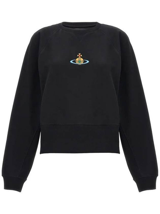 RB Embroidered Logo Sweatshirt Black - VIVIENNE WESTWOOD - BALAAN 1