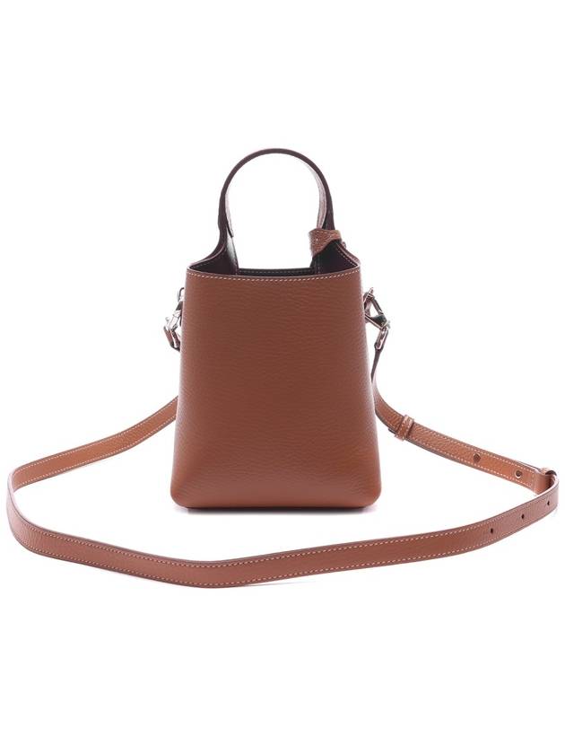 Micro Leather Mini Tote Bag Brown - TOD'S - BALAAN 5