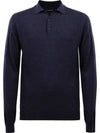 Noel Light Merino Long Sleeve Polo Shirt Navy - J.LINDEBERG - BALAAN 2