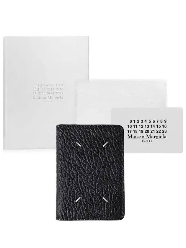 Bovine Leather Card Wallet Black - MAISON MARGIELA - BALAAN 9