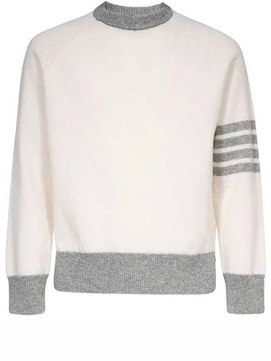 Wool 4 Bar Pullover Knit Top Beige - THOM BROWNE - BALAAN 2