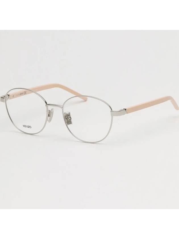 Glasses frame KZ50153F 016 round silver metal frame - KENZO - BALAAN 4