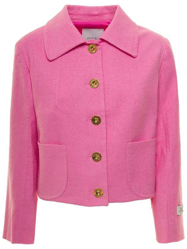 Tweed Short Tailored Jacket Pink - PATOU - BALAAN 2