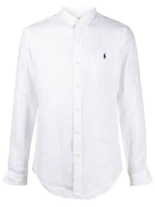 24SS Polo Men's Pony Logo Embroidered Linen Shirt 710829443002 - RALPH LAUREN - BALAAN 1