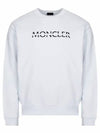 Logo Sweatshirt Optical White - MONCLER - BALAAN.