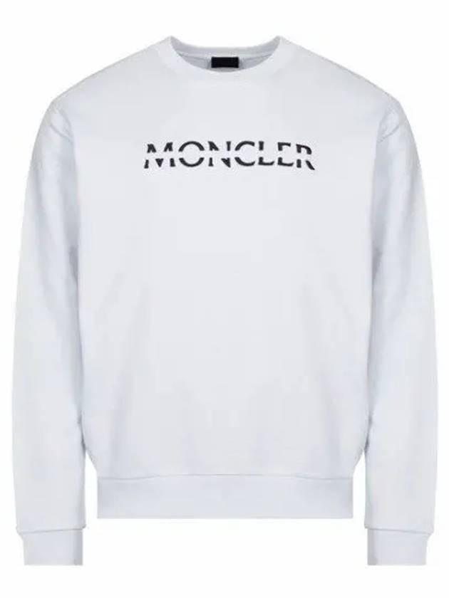 Tonal Logo Crew Neck Sweatshirt White - MONCLER - BALAAN 2