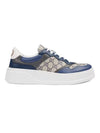 Men's GG Supreme Low Top Sneakers Blue Beige - GUCCI - BALAAN 1