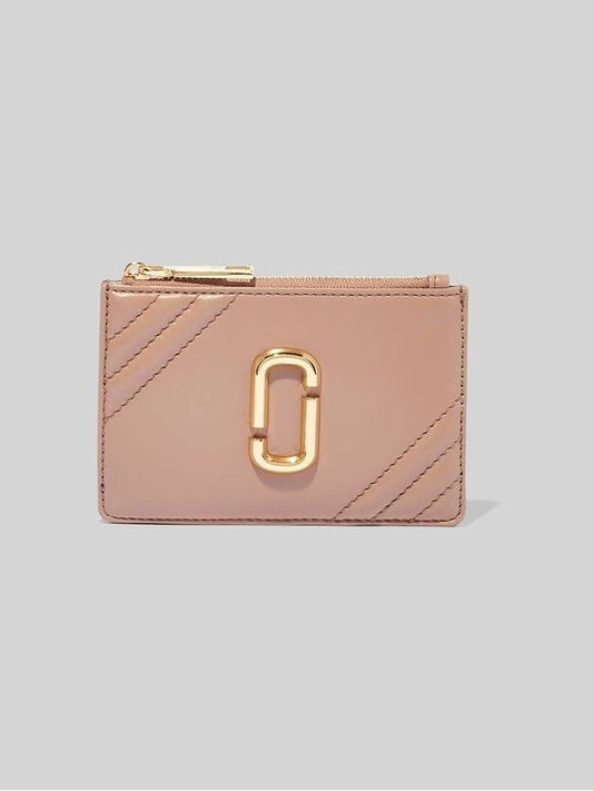 The Glam Shot Top Zipper Card Wallet Beige - MARC JACOBS - BALAAN 2