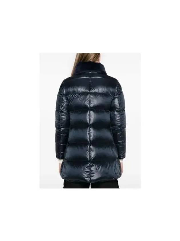 Faux Fur Collar Padding Navy - HERNO - BALAAN 5