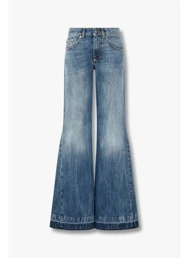 STELLA McCARTNEY Washed Bootcut Denim Pants Indigo - STELLA MCCARTNEY - BALAAN 1